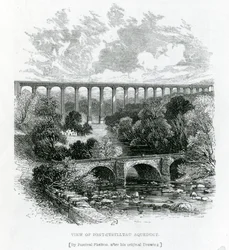Ansicht des Pont-Cysylltau-Aquädukts, 1861